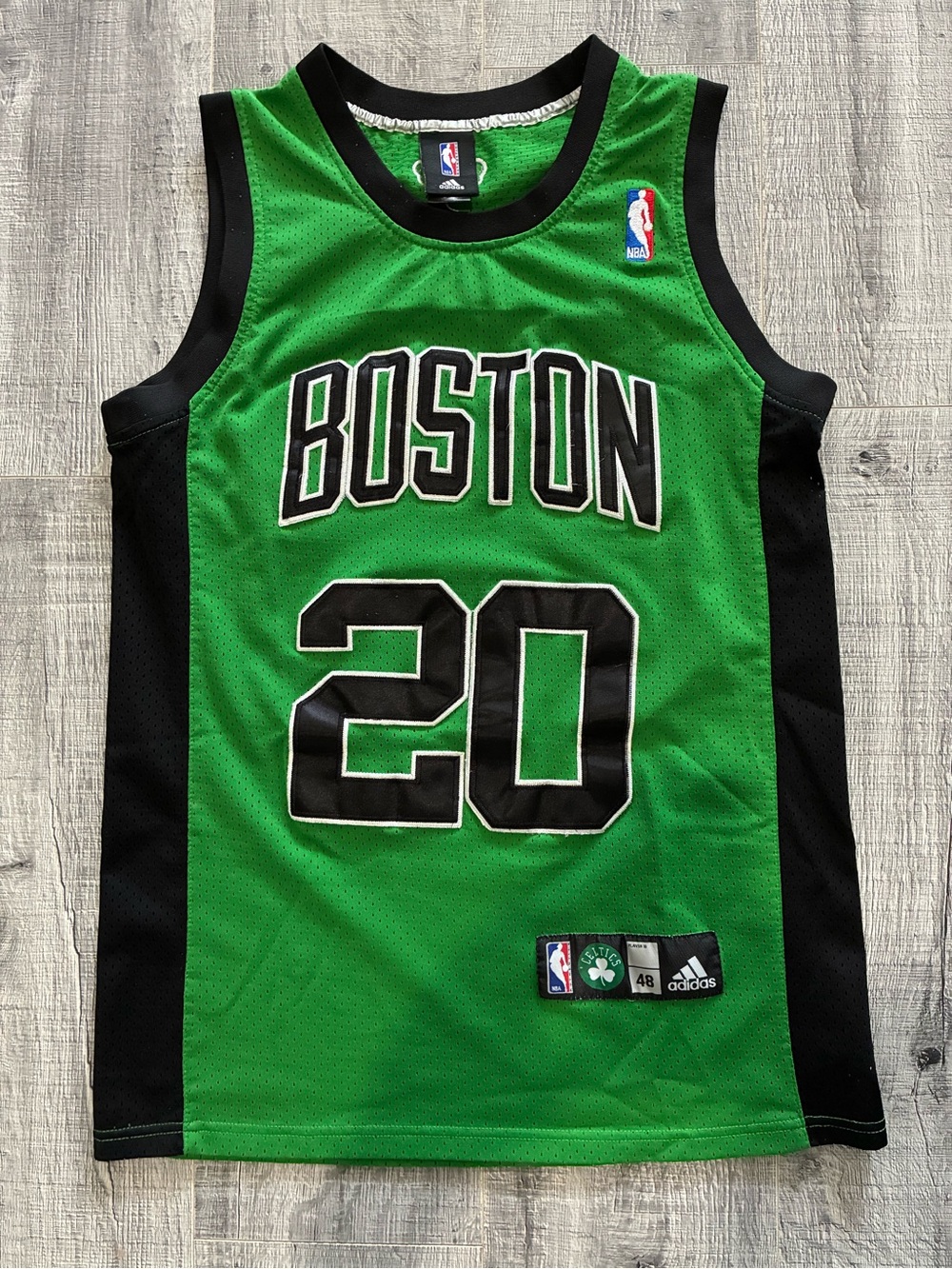 Ray Allen Adidas Boston Celtics  #20 Green & Black NBA Jersey